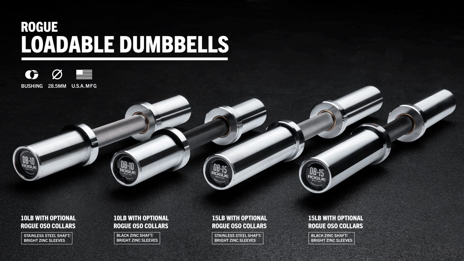 Rogue Loadable Dumbbells Rogue Fitness Canada